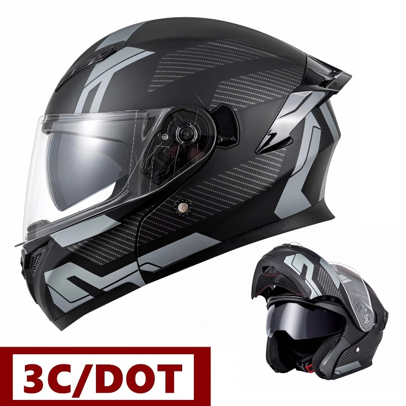 DOT Approved  Motorcycle Helme - Modular Flip Up Motorcycle Helmet Dot Approved recension och pris