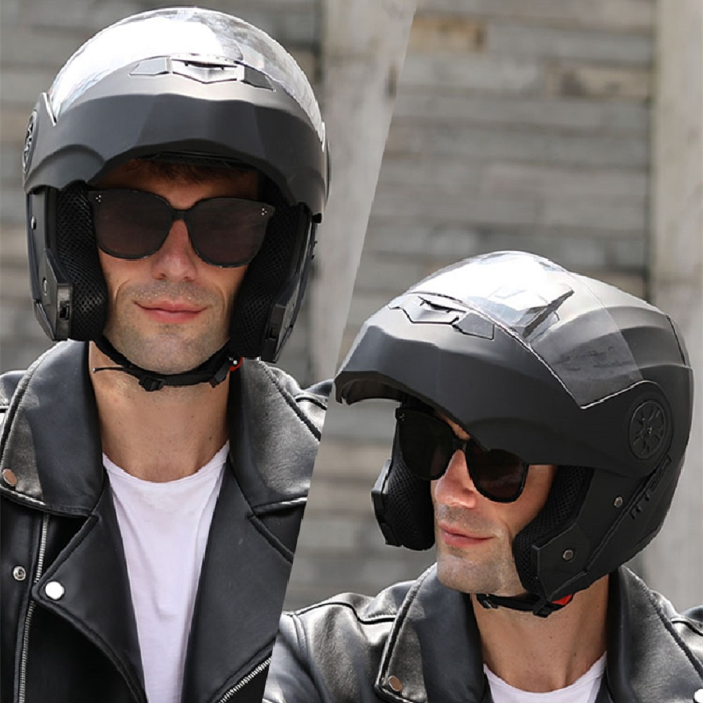 Modular Double Lens Motorcycle - Full Face Motorcycle Helmet With Bluetooth recension och pris