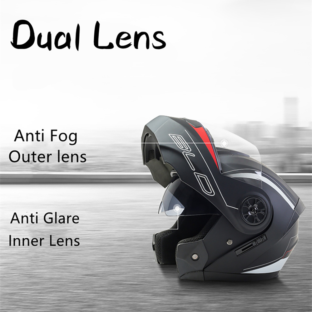 Modular Double Lens Motorcycle - Full Face Motorcycle Helmet With Bluetooth recension och pris