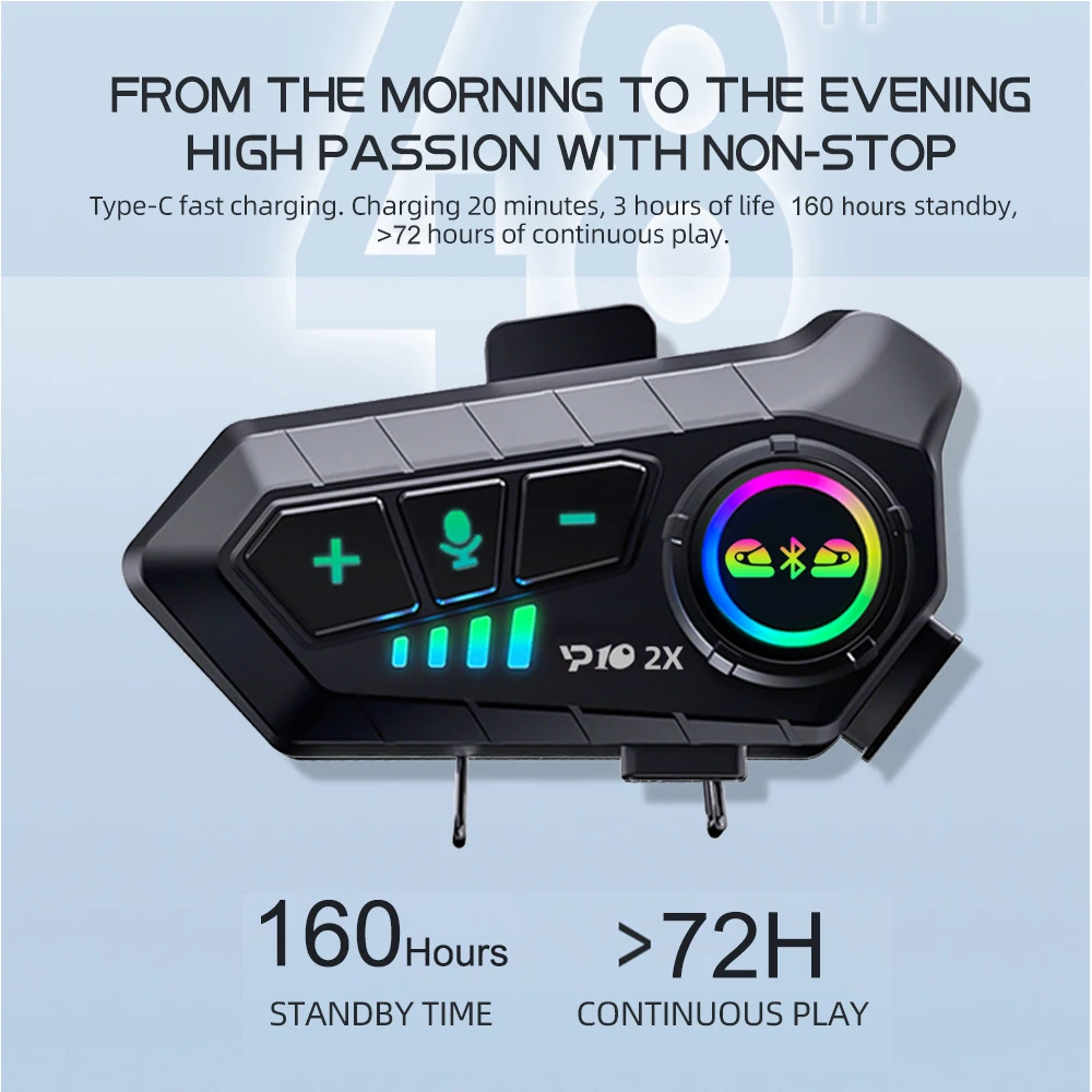 Y10 2x Motorcycle Intercom Blu - Full Face Motorcycle Helmet With Bluetooth recension och pris